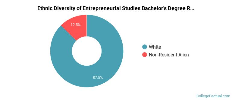 Ethnic diversity of Entrepreneurial Studies majors at University of Scranton