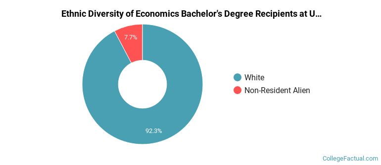 Ethnic diversity of Economics majors at University of Southern Indiana