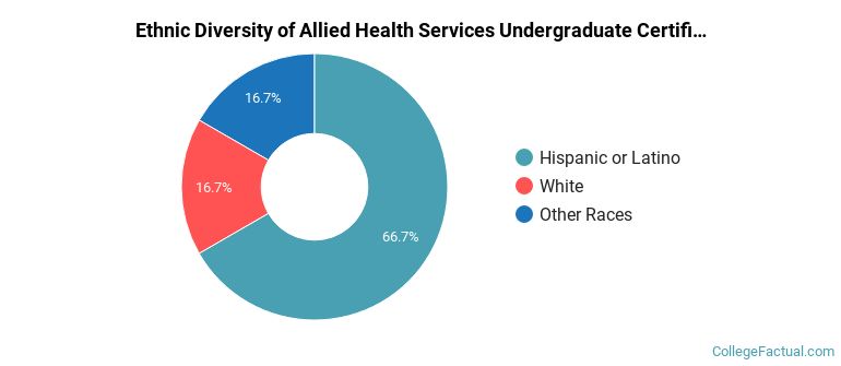 Ethnic diversity of Allied Health Services majors at University of the Incarnate Word