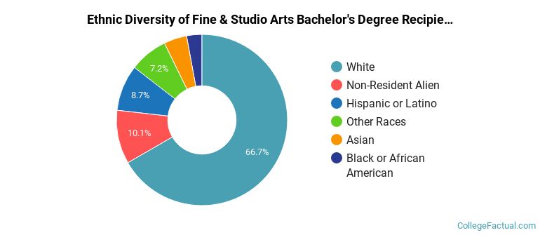 Ethnic diversity of Fine & Studio Arts majors at University of Wisconsin-Milwaukee