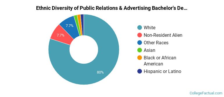 Ethnic diversity of Public Relations & Advertising majors at University of Wisconsin-River Falls