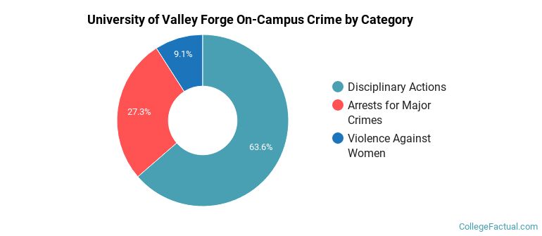 University of Valley Forge On-Campus Crime by Category