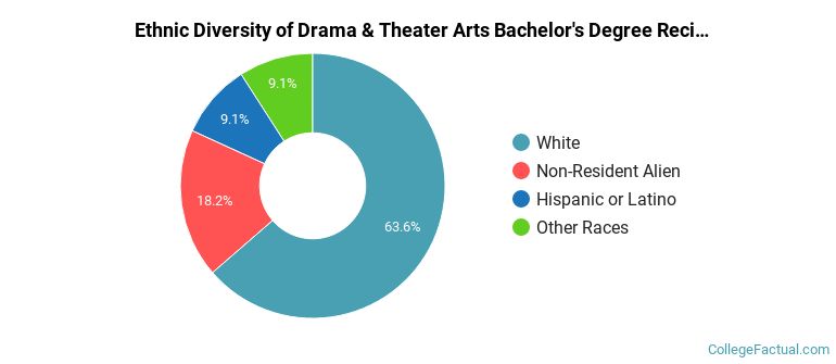 Ethnic diversity of Drama & Theater Arts majors at Visible Music College