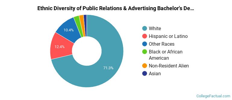 Ethnic diversity of Public Relations & Advertising majors at Washington State University