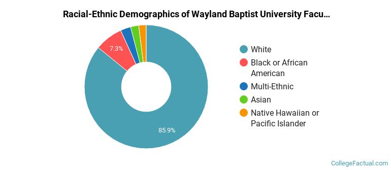 Racial-Ethnic Demographics of Wayland Baptist University Faculty