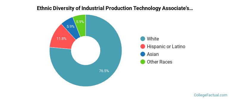 Ethnic diversity of Industrial Production Technology majors at Weber State University