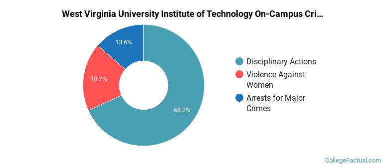 West Virginia University Institute of Technology On-Campus Crime by Category