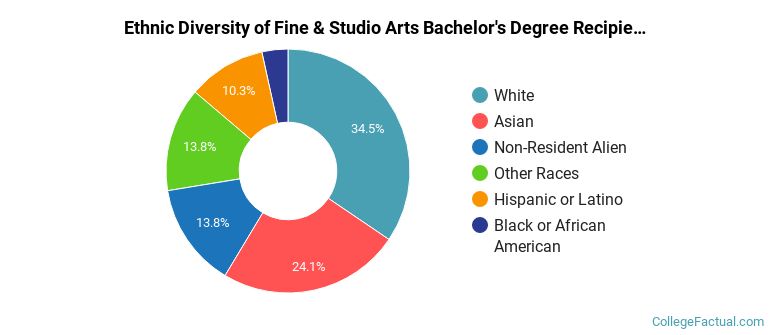 Ethnic diversity of Fine & Studio Arts majors at Williams College