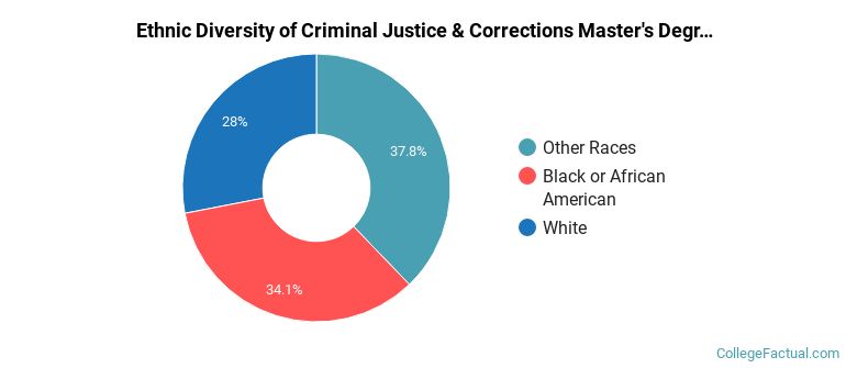Ethnic diversity of Criminal Justice & Corrections majors at Colorado Technical University-Colorado Springs