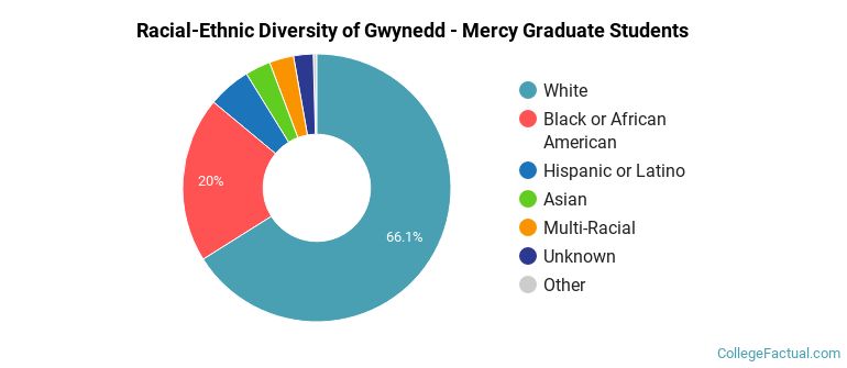 Racial-Ethnic Diversity of Gwynedd - Mercy Graduate Students