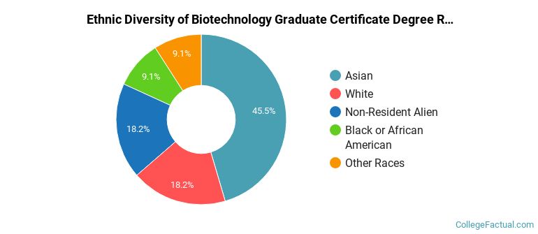 Ethnic diversity of Biotechnology majors at Harvard University