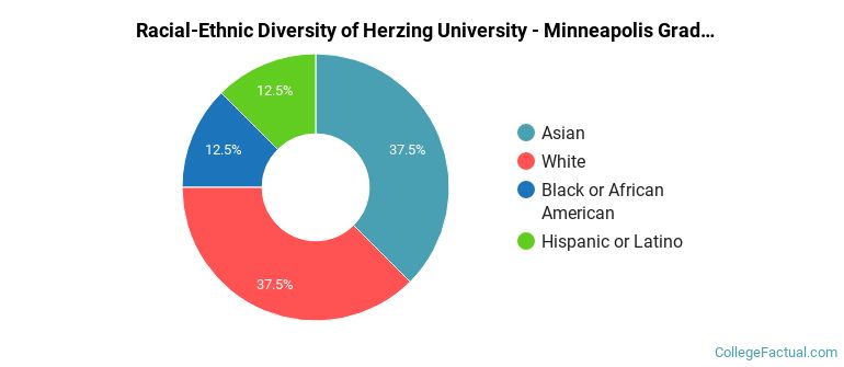 Racial-Ethnic Diversity of Herzing University - Minneapolis Graduate Students