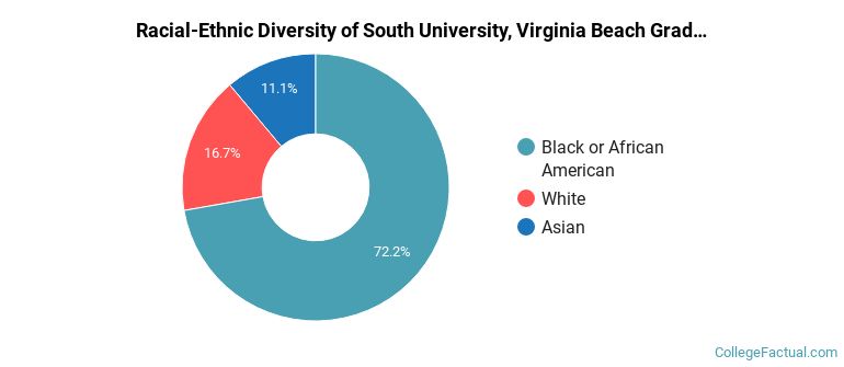 Racial-Ethnic Diversity of South University, Virginia Beach Graduate Students