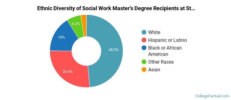 Ethnic diversity of Social Work majors at Stony Brook University