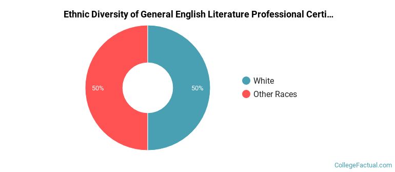 Ethnic diversity of General English Literature majors at Syracuse University
