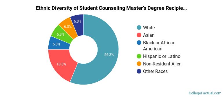 Ethnic diversity of Student Counseling majors at Texas Tech University