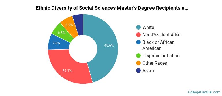 Ethnic diversity of Social Sciences majors at The New School