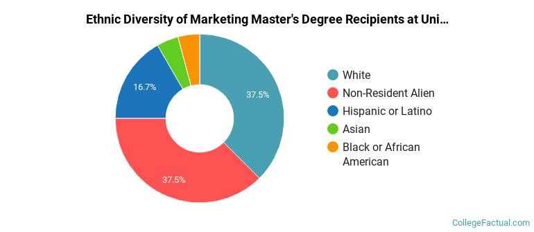 Ethnic diversity of Marketing majors at University of Illinois Chicago