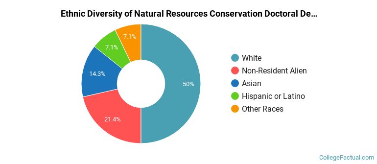 Ethnic diversity of Natural Resources Conservation majors at University of North Carolina at Chapel Hill