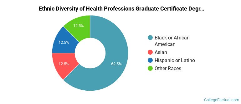 Ethnic diversity of Health Professions majors at Walden University