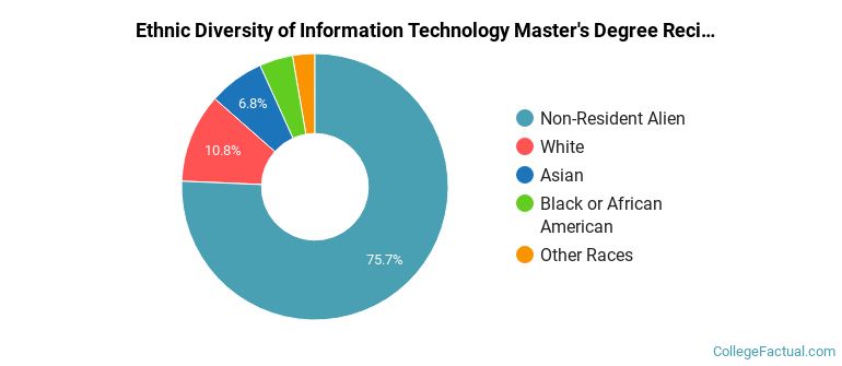 Ethnic diversity of Information Technology majors at Washington University in St Louis